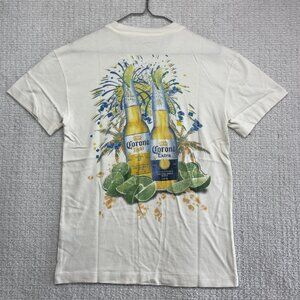 Abercrombie & Fitch NWT T Shirt Men Size XS Beverage Corona Off-White / Cream